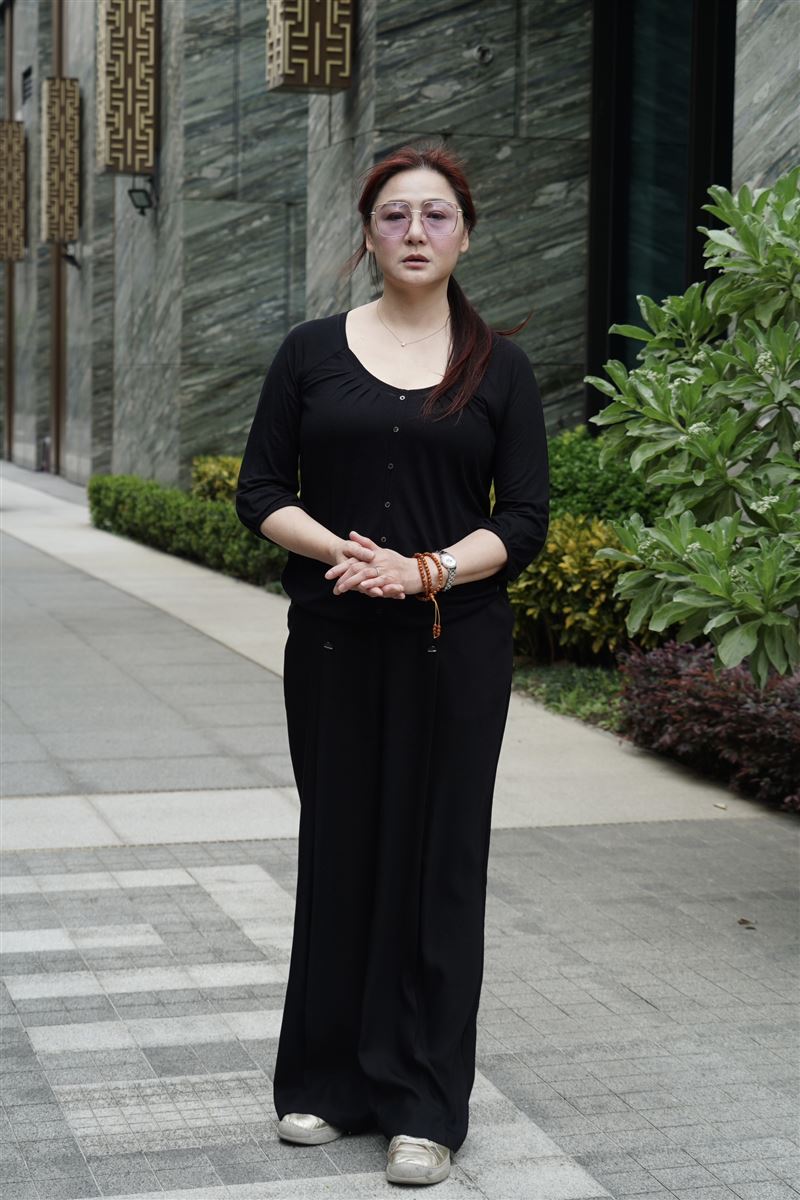 林鳳英去年喪偶。(圖/記者趙于瑩攝影)