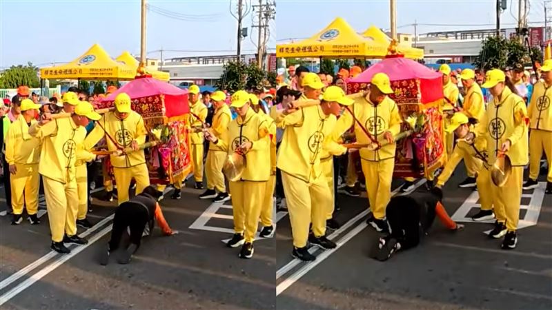 阿婆求白沙屯媽祖!不甩轎班人員硬鑽轎底