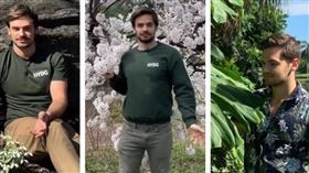 紐約植物園園藝師艾略特因外型爆紅，引發大量留言關注。（圖／翻攝自IG，treehousetropicals）