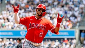 培拉薩（Oswald Peraza）對前東家洋基炸裂2分砲。（圖／美聯社／達志影像）