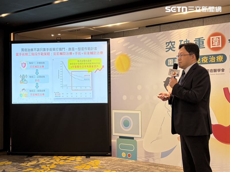 北榮教授方文良分享胃癌個案。（圖／記者簡浩正攝影）