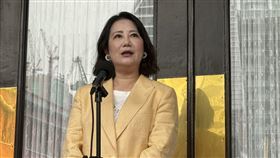 民進黨立委吳思瑤在立法院議場前受訪（圖／記者劉秀敏攝影）