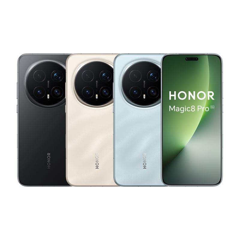 HONOR Magic8 Pro推出旭日金、天青色、絨黑色三款配色