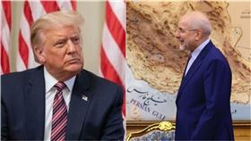 伊朗國會議長卡利巴夫、美國總統川普。（圖／翻攝自X平台 @mb_ghalibaf、白宮臉書）