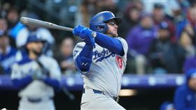 孟西（Max Muncy）雙響砲。（圖／美聯社／達志影像）