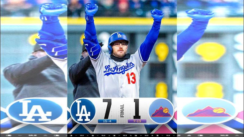 道奇7：1大勝落磯。（圖／翻攝自MLB X）