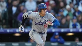 大谷翔平延續連續上壘紀錄到49場。（圖／美聯社／達志影像）