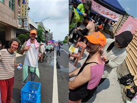 法國學生白沙屯進香曝奇妙感受。（圖／白沙屯媽祖全球徒步聯誼會）