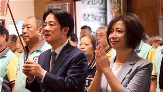 何欣純陪賴總統參香發表新政見：補助5萬