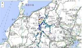 日本長野縣北部18日發生規模5.0及5.1地震，最大震度達5強。（圖／翻攝自日本氣象廳）