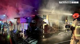 屏東縣,鹽埔鄉,母親,火勢,膝蓋,鐵皮,焦屍,臥床,火警（圖／翻攝畫面）