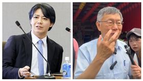 上畠寛弘,柯文哲。（組合圖／資料照與翻攝自X平台 @NorihiroUehata）