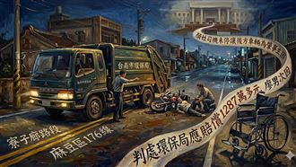 回收車迴轉害癱瘓！男獲國賠1287萬