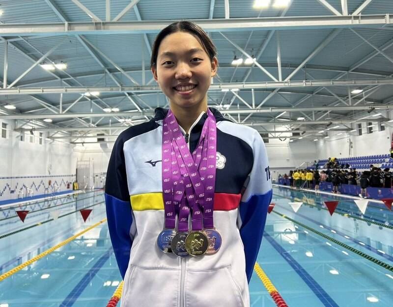 兩天破全國！混血女將張雅佳50仰式刷新全國闖亞運。（資料照，明道中學提供）