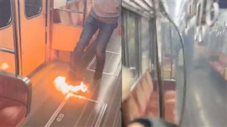 大阪地鐵車廂行動電源起火　驚險畫面流出