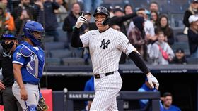 賈吉（Aaron Judge）敲出生涯第90支首局全壘打。（圖／美聯社／達志影像）