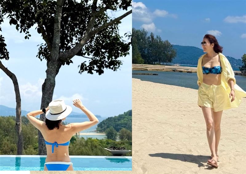 黎姿休閒度假罕曬比基尼，54歲體態驚人。（圖／翻攝自IG@gigilai_official）