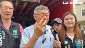 柯文哲表示，自己當時趕快憋氣走過去，但其他人沒有防備就咳得一塌糊塗（圖／翻攝畫面）