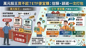 熱門ETF／萬元股王買不起？5檔ETF打包