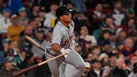 李灝宇敲出大聯盟生涯首安。（圖／美聯社／達志影像）