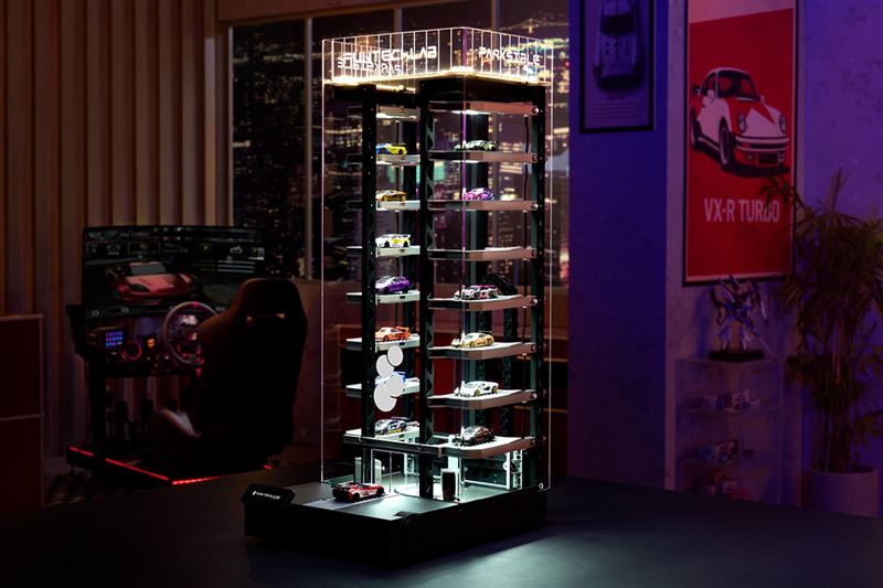 Parksible模型車展示車庫。（圖／翻攝FunTechLab網站）