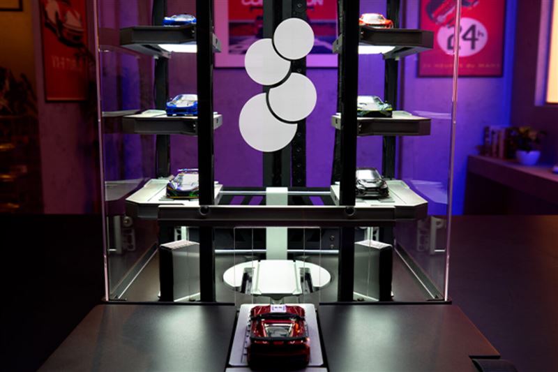 Parksible模型車展示車庫，猶如縮小版立體停車場。（圖／翻攝FunTechLab網站）