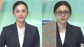 NHK長野放送局主播稻井清香的一段播報畫面，意外成為日本社群媒體關注與討論的焦點。（翻攝自X）