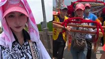 曾莞婷現蹤大甲媽遶境　零偽裝扛轎被認出