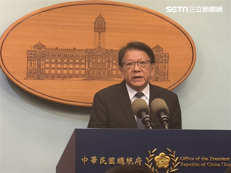 總統府秘書長潘孟安說明總統賴清德取消出訪史瓦帝尼情形（圖／記者劉秀敏攝影）