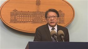 總統府秘書長潘孟安說明總統賴清德取消出訪史瓦帝尼情形（圖／記者劉秀敏攝影）