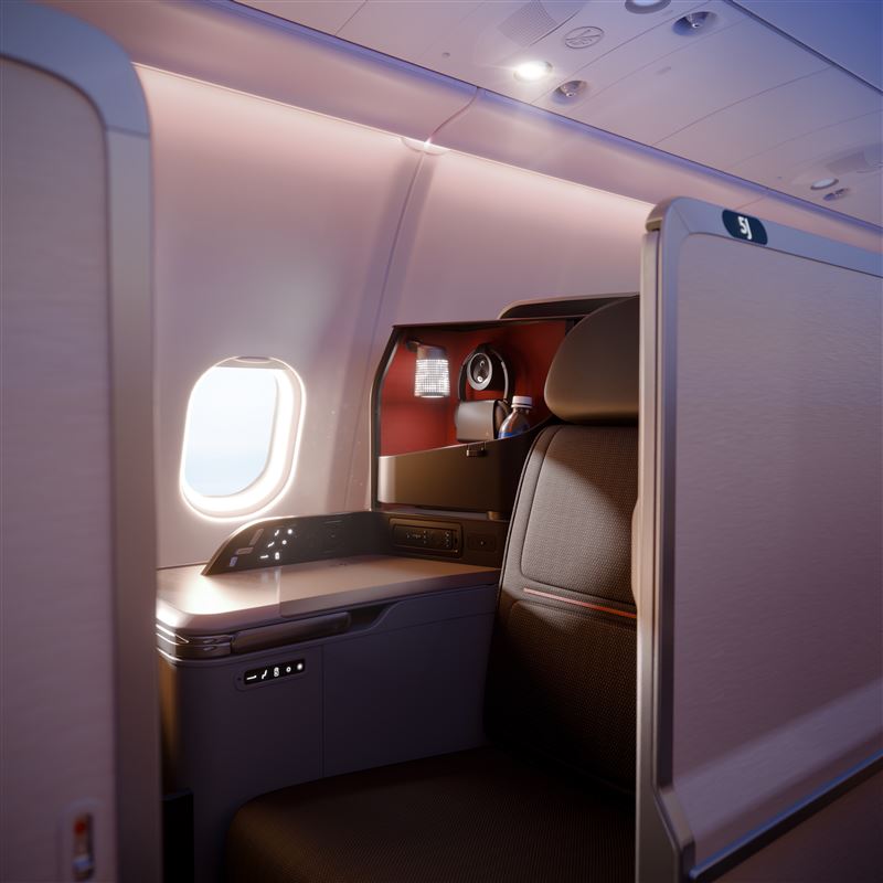 達美將於A330-200/300機隊導入全新套房式的達美至臻商務艙，配備隱私滑門設計，為該機型首度升級。（圖／達美航空提供）