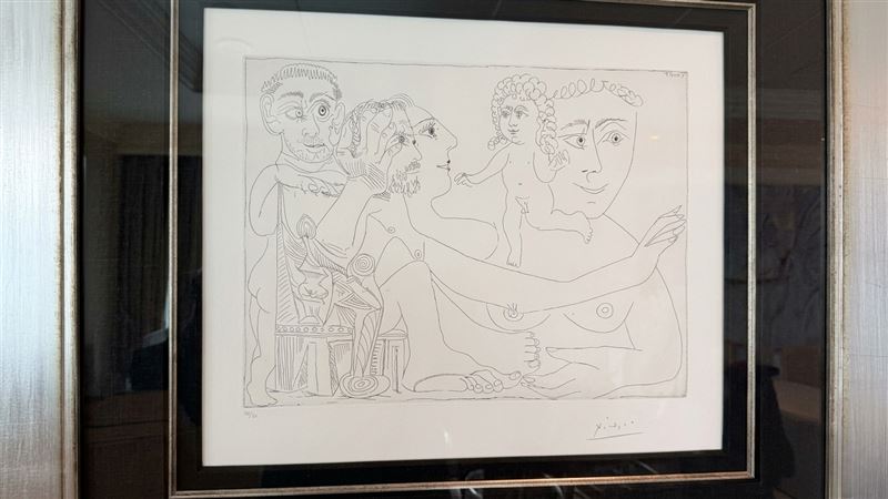 「憲章號」船上還可見到畢卡索的真跡作品。（圖／記者蕭翰弦攝影）