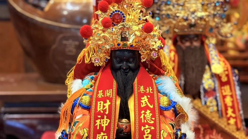 武財神趙公明為五路財神之首，率領四位部將掌管天下財庫。（圖／高宏寓提供）