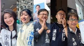 國民黨台北市第三選區松山、信義區議員初選結果出爐，左起為李明璇、楊智伃、許原榮、滿志剛、李煥中（組合圖）