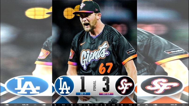 道奇1：3不敵巨人。（圖／翻攝自MLB X）