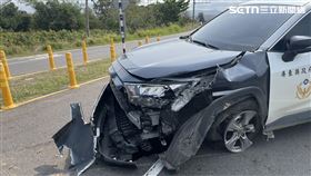 恆春分局,車城鄉,員警,爆胎,屏東（圖／翻攝畫面）