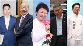 蔣萬安,韓國瑜,盧秀燕,柯文哲,黃國昌(組合圖／資料照)