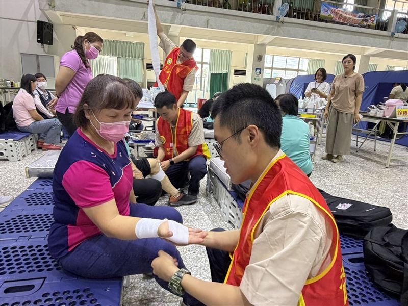 城鎮韌性演習首場今（22）日於彰化登場，內政部整合192名替代役強化防災動員。（圖／內政部提供）