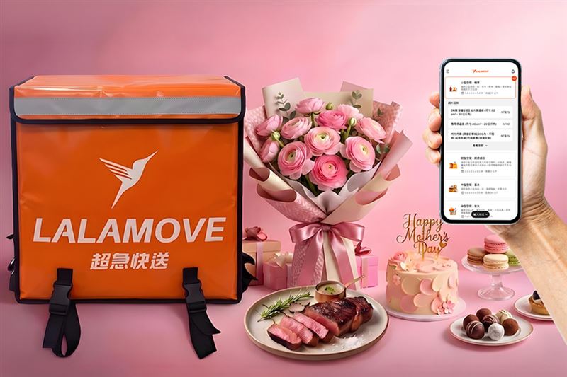 Lalamove觀察數據發現2025年母親節當周末，全台機車快送訂單量成長40%。（圖／品牌業者提供）