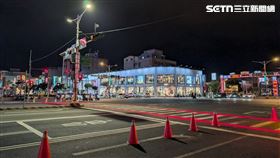 打造行人友善空間！台南試辦「會發光的斑馬線」，智慧投影警示系統守護安全。（圖／台南市交通局提供）