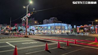 台南路口出現「會發光的斑馬線」用途曝光