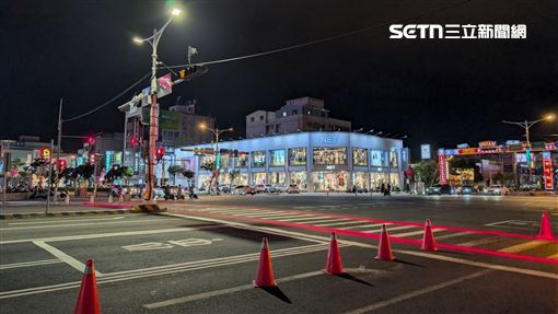 台南路口出現「會發光的斑馬線」用途曝光