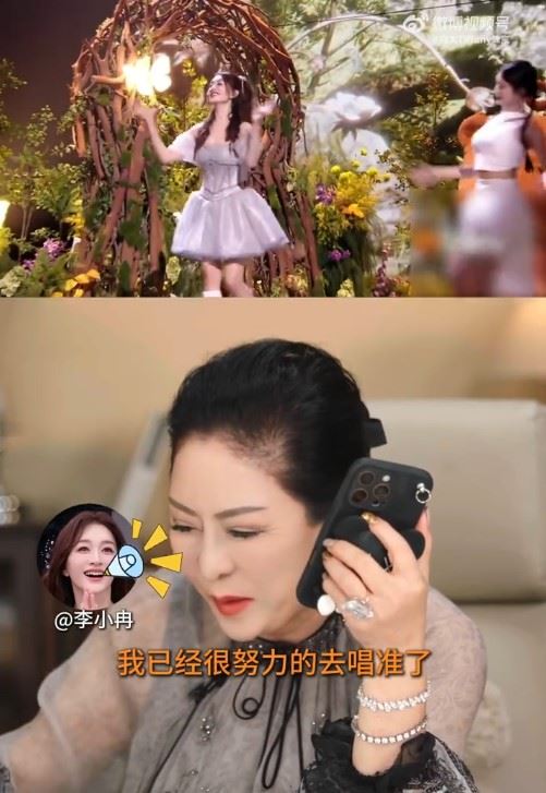 向太在影片最後祝福李小冉可以達到她希望的結果。（圖／翻攝自微博＠向太Tiffany陳嵐）