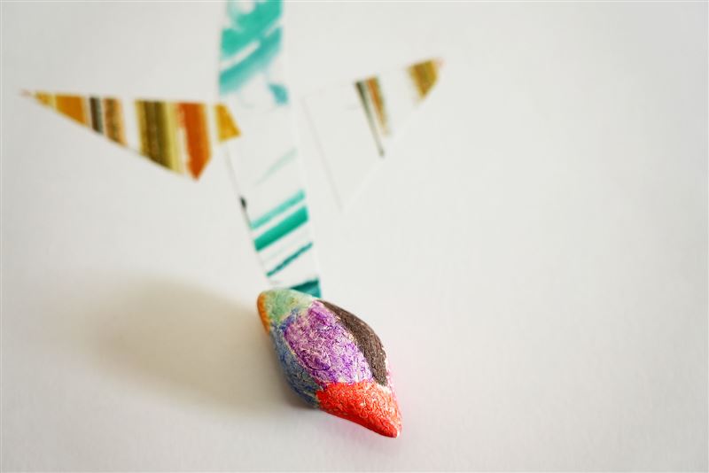 育成社福憨寶貝以輕黏土做的種子之一。（圖／育成社會福利基金會提供）