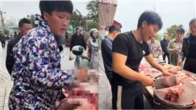 中國21歲男子孫攀，為扛起一家9口生計，每天凌晨2點就得起床進屠宰場、顧肉攤，然而，就在他苦撐之際，年近50歲的父母竟在已有6名子女情況下，再添第7胎，突如其來的重擔，讓他情緒幾近崩潰「別再生了」。(圖／極目新聞)
