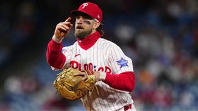 費城費城人隊球星哈波（Bryce Harper）。（圖／美聯社／達志影像）
