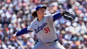 葛拉斯諾（Tyler Glasnow）繳出8局9K超優質好投。（圖／美聯社／達志影像）