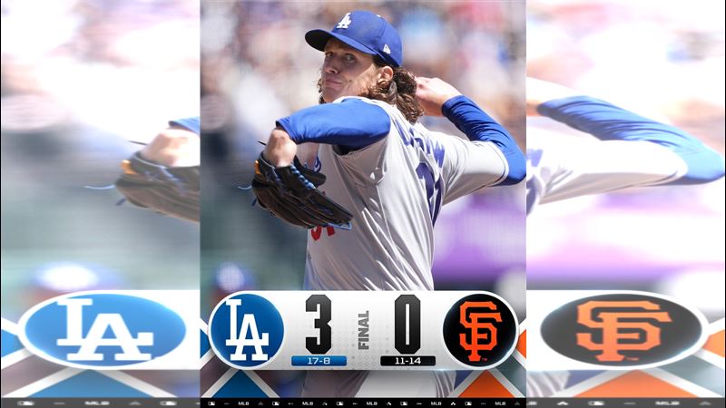 道奇3：0完封巨人。（圖／翻攝自MLB X）