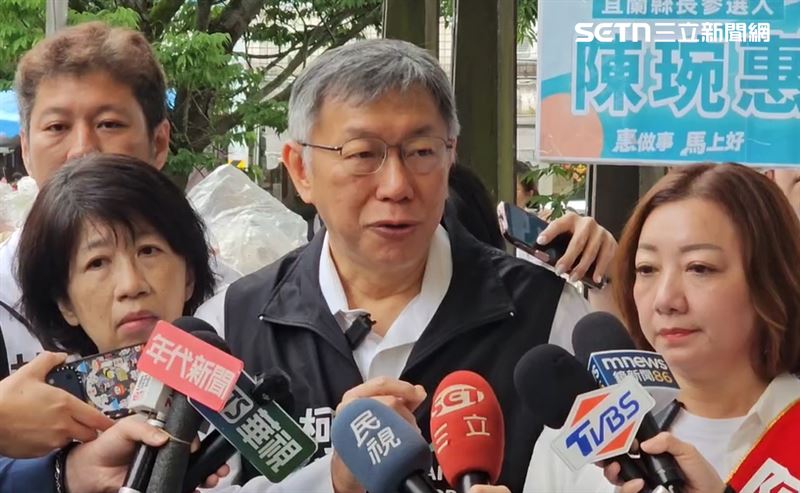 柯文哲上午受訪時證實，前天晚上有到新光醫院了解黨工媽媽的情況（圖／翻攝畫面）