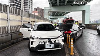 水源快速道路2車碰撞　5歲童受驚送醫觀察